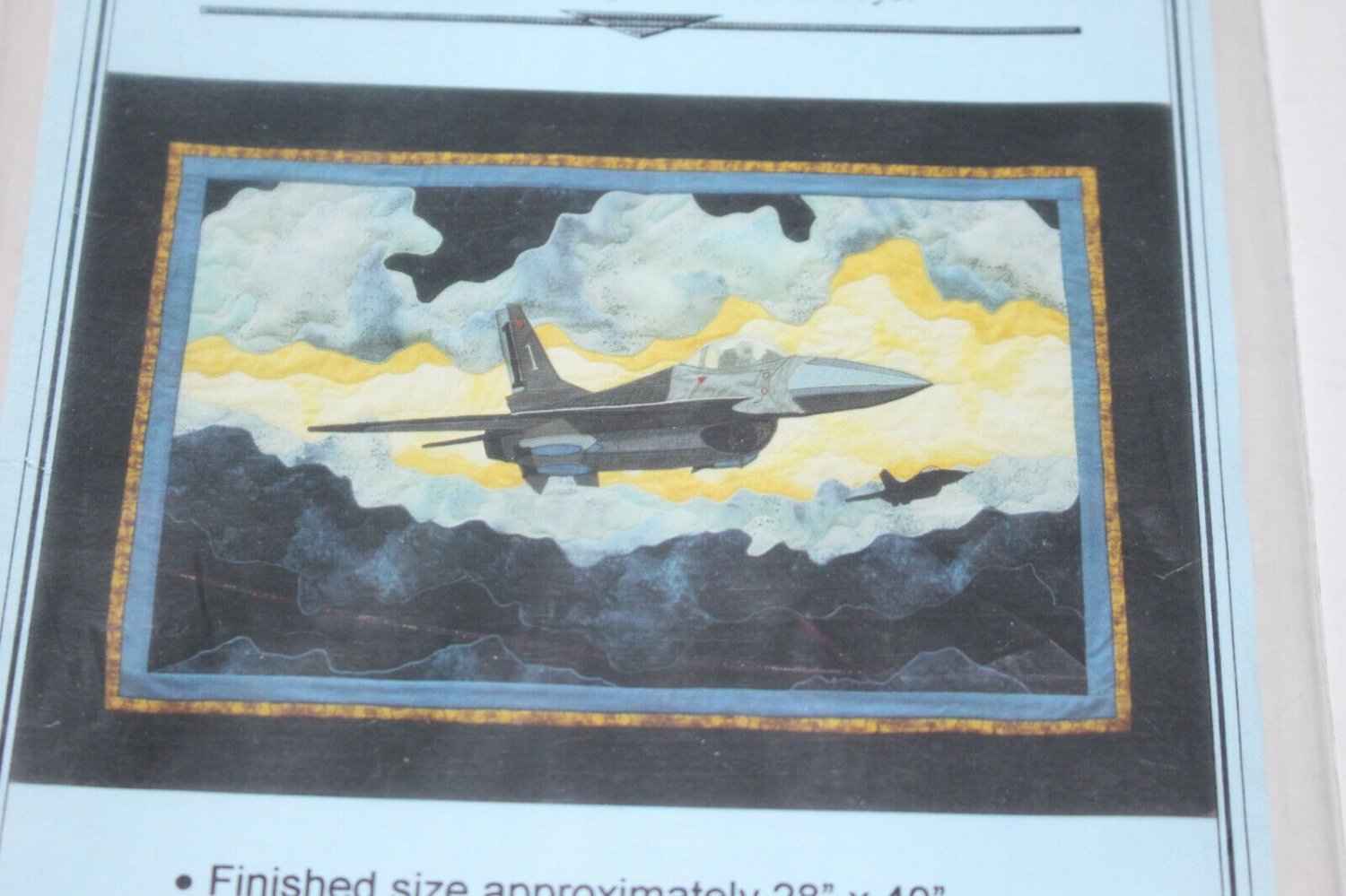 Modified Lockheed Martin F-16 Jet Airplane Plane Aircraft Quilt Pattern Applique