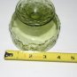 5 Vtg AH Lido Milano Bumpy Textu Avocado Green Footed Glass Pudding Dessert Cups