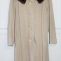 Vintage 60s Wool Mink Fur Collar Womens Mary Lane Long Coat Winter Evening