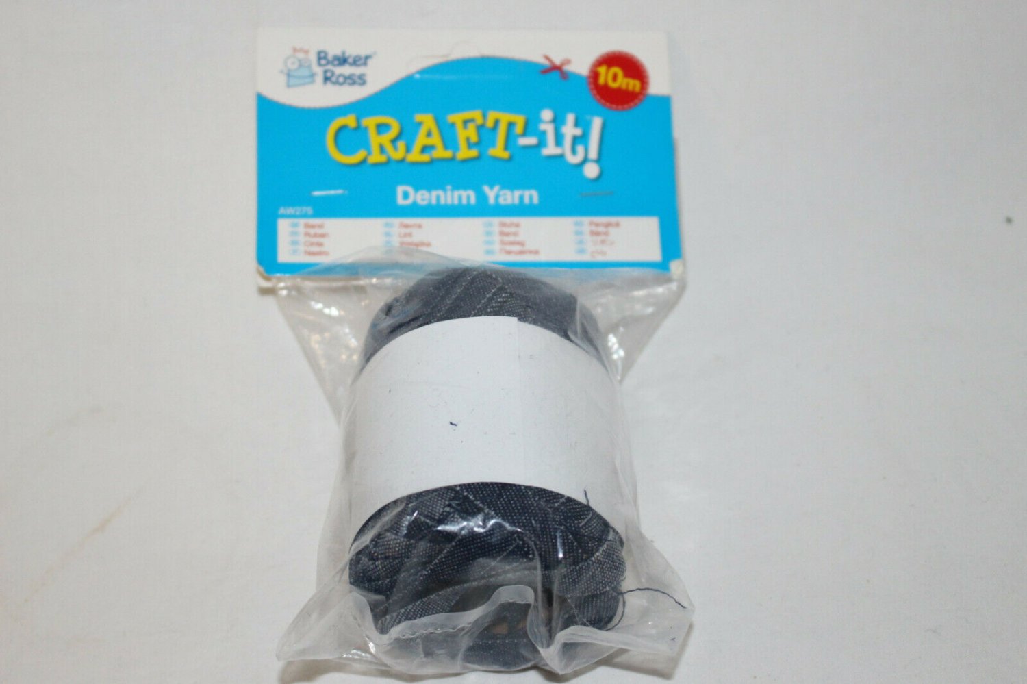 New Baker Ross Craft-it! Blue Denim Strip Yarn 10m AW275
