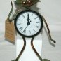 Mantel Shelf Cat Clock Handmade Metal Kitty Sitter Sitting Cat Cute Decor Clock