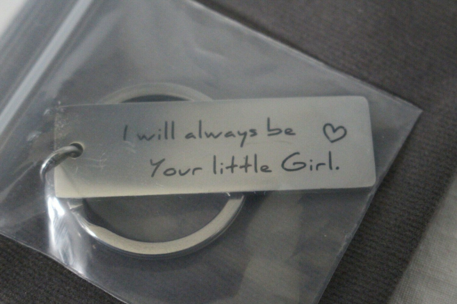 Keychain Keyring I Will Always Be Your Little Girl Birthday Christmas Gift