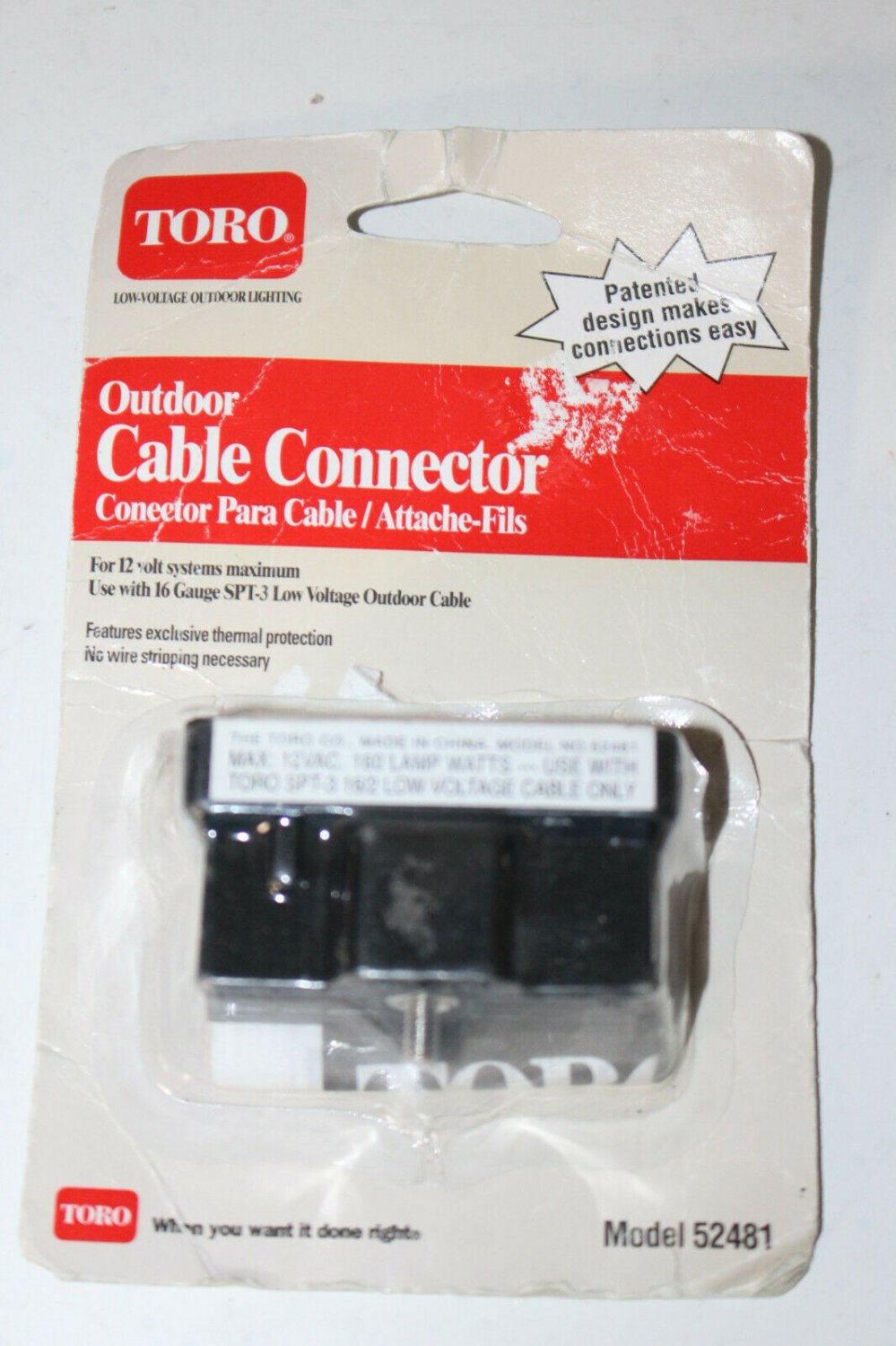 Toro Low Voltage Outdoor Landscape Light Wire Cable Connector 16 Gauge 52481