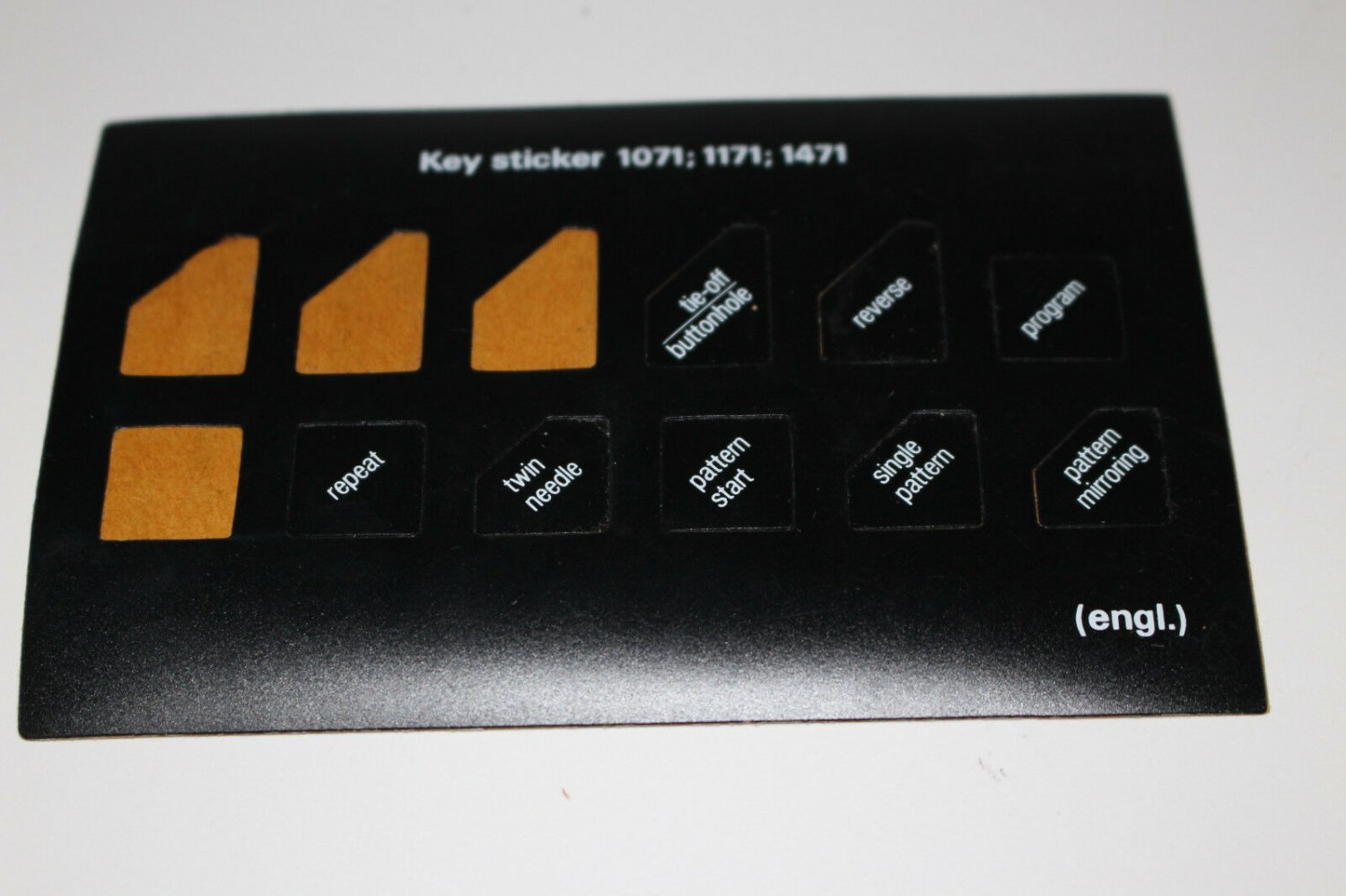 Pfaff Sewing Machine Replacement Key Stickers 1067 1171 1471 4 missing Vtg