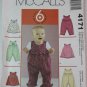 McCalls 4171 Infant Jumper Dress and Jumpsuits Sewing Pattern S-XL 6 Looks Easy