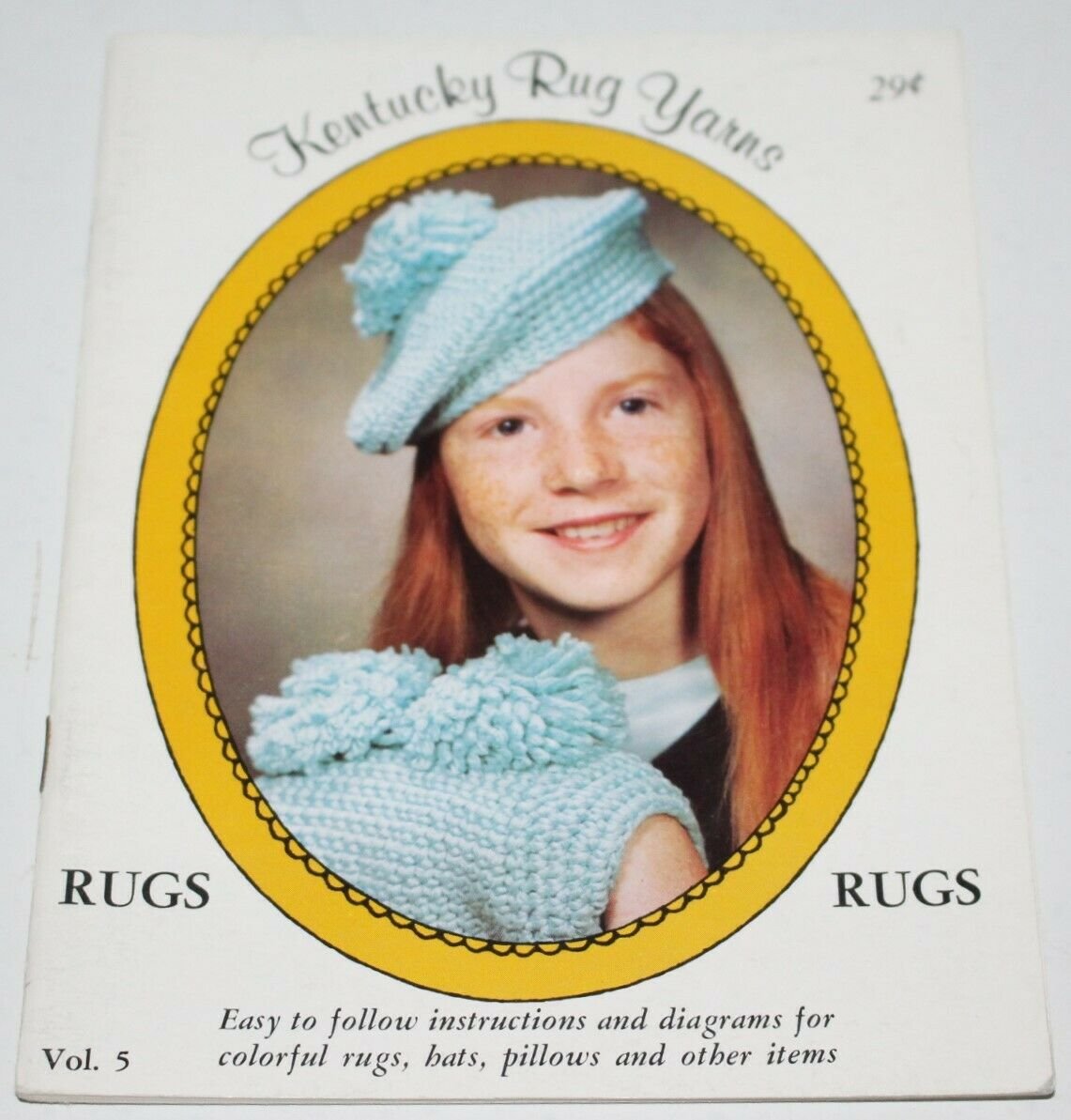 Kentucky Rug Yarn Pattern Book Vol. 5 Rugs Hats Pillows Knit Crochet Patterns