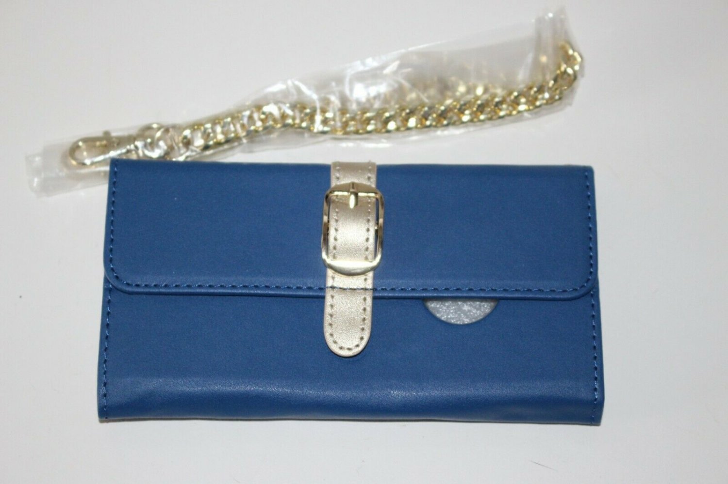 Cute iPhone 7 Phone Case Clutch Wallet Purse with Gold Chain Wrist Strap