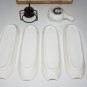 Ceramic Butter Serve Corn On The Cob Dishes 4 Trays w Butter Warmer Pourer Stand