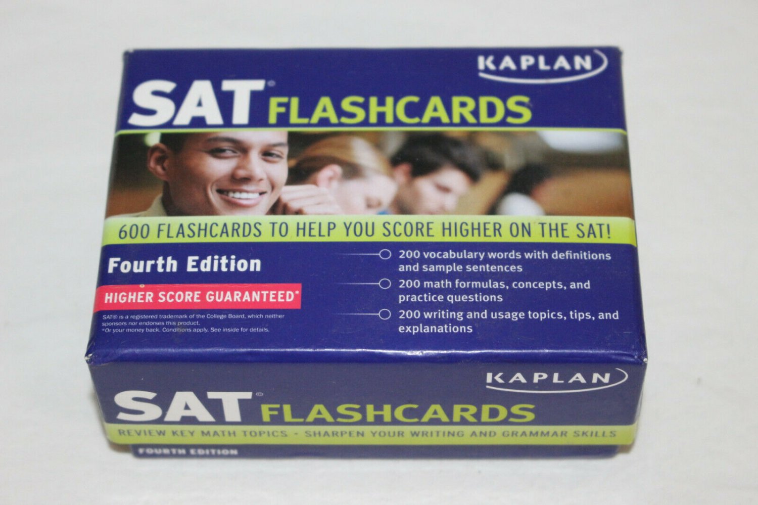 SAT Flashcards KAPLAN 600 Fourth Edition Vocab Math Writing Grammar Quiz Set Euc