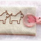 Terrier Cross Stitched Bookmark
