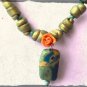 Peacock Clay Pendant and Necklace Set.