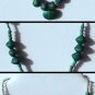Handmade Polymer Clay Peacock Colored Beaded Necklace with Authentic Turquoise Beads-