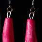 Metallic pink and white premium handmade clay bead earrings with authentic Swarovski elements beads!