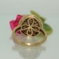 Estate 14k Yellow gold natural Cognac Diamond Cluster Bird Nest ring band 1.07ct