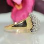 Estate 14k Exquisite Yellow gold Natural Round VS-1 Diamond cluster ring 1.27ctw
