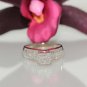 14k gold natural Princess Diamond Invisible illusion engagement solitaire ring