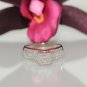 14k gold natural Princess Diamond Invisible illusion engagement solitaire ring
