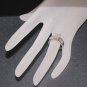 14k gold natural Princess Diamond Invisible illusion engagement solitaire ring