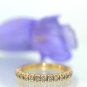 Estate 14k Yellow gold Natural round Diamond cluster Tennis ring band .44ctw
