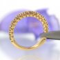 Estate 14k Yellow gold Natural round Diamond cluster Tennis ring band .44ctw