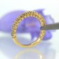 Estate 14k Yellow gold Natural round Diamond cluster Tennis ring band .44ctw