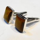 Tiger's Eye Sterling Silver 925 Cufflink  Handmade Oval Beautiful Awesome C88
