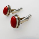 Coral Sterling Silver 925 Cufflinks Handmade Jewellery Mens Fabulous Gift C11