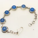 Calcidoneya Stone Bracelet Sterling Silver 925 Marked Percent Handmade Royal