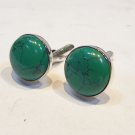 Turquoise Sterling Silver 925 Cufflink Handmade Oval Beautiful Awesome Great C98