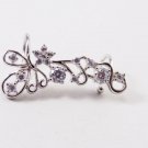 Charming Zircon Right Ear Earcuff 925 Sterling Silver Jewellery White E258