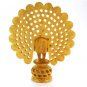 Beautiful Wooden Handmade Dancing Peacock In Wooden Color