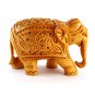 Amazing Wooden Handmade Elephant With Wood Color Great Work Over Elephant