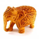 Amazing Wooden Handmade Elephant With Wood Color Great Work Over Elephant