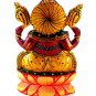 Beautiful Handmade Wooden Lord Ganesh Elephant With Golden Color Work