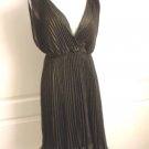 STUDIO M WOMEN'S BRONZE BLACK SLEEVELESS COCKTAIL PARTY GRECIAN DRESS SIZE L NEW