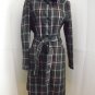 TEX by MAXAZRIA WOMEN'S LONG COAT WOOL JACKET PLAID GRAY PINK SIZE L EXCELLENT!