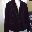 LANE BRYANT WOMEN'S BLACK VELVET VELOUR CASUAL CAREER BLAZER JACKET Size 18 NEW