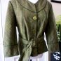 NINE WEST WOMEN'S OLIVE GREEN WOOL BLEND TWEED Jacket Blazer SIZE 12 EXCELLENT!