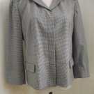 CALVIN KLEIN WOMEN'S BLACK WHITE 3/4 SLEEVE BLAZER JACKET SIZE 10