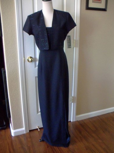 CALIENDO WOMEN'S NAVY BLUE Bridesmaid Cocktail Evening Formal Dress SIZE 8