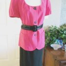 JONES NEW YORK WOMEN'S BLACK PINK BLACK SKIRT SUIT SIZE 6 NEW