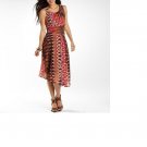JONES WEAR WOMENS BROWN PRINT CHIFFON SLEEVELESS CAREER CASUAL DRESS SIZE 10 NEW