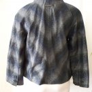 DKNY WOMEN'S SHIMMER BLUE GRAY 3/4 SLEEVE BLAZER JACKET SIZE M PETITE EXCELLENT!