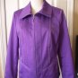 TANJAY WOMEN'S PURPLE FRONT ZIPPER LINED Jacket Blazer SIZE 8P NEW