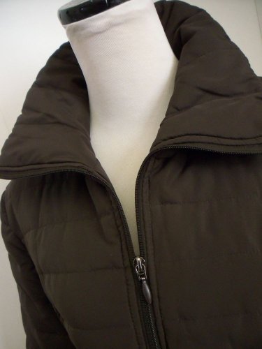 KENNETH COLE REACTION WOMEN'S BROWN DOWN Quilted Jacket Coat SIZE M EXCELLENT!