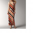 LIZ CLAIBORNE WOMEN'S CORAL BROWN BEIGE MAXY DRESS SIZE 10 NEW