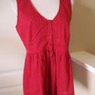 MICHAEL KORS WOMEN'S RED BURNT COTTON Blouse Tunic Top size S