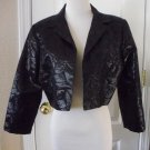 LA NUIT WOMENS BLACK SHIMMERY JACQUARD COCKTAIL BOLERO SHRUG EVENING JACKET SZ M