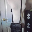 COLDWATER CREEK WOMEN'S STUDDED BLACK LEATHER CROSSBODY BAG PURSE NWOT