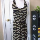 LOLA BY BCBG WOMEN'S Beige Black Stripped Sleeveless Tunic Dress Size XS LIKENEW